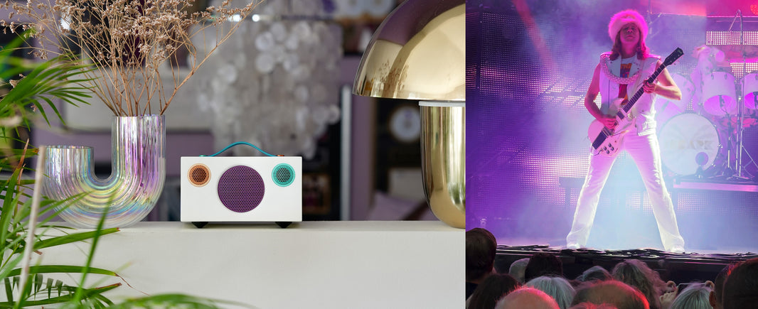 Glamrock artist creates new speaker design.